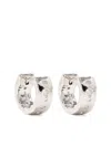 Apm Monaco Crystal-embellished Small Hoops In Silver