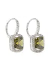 Apm Monaco Crystal-embellished Square Hoop Earrings In Silver