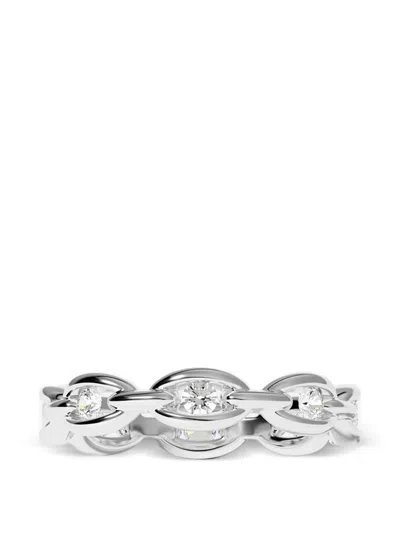 Apm Monaco Crystal-embellished Chain Ring In Transparent