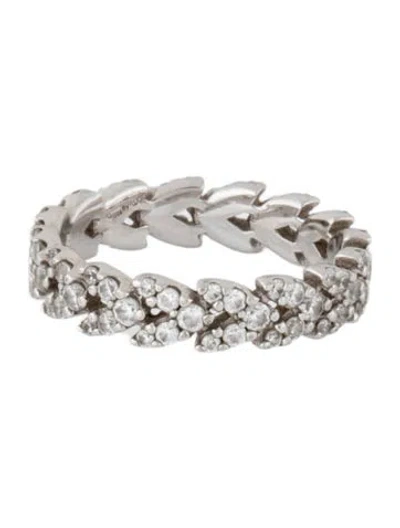 Pre-owned Apm Monaco Cubic Zirconia Band Ring In Multicolor