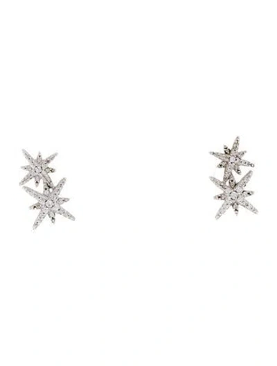 Pre-owned Apm Monaco Cubic Zirconia Double Météorites Stud Earrings In Transparent