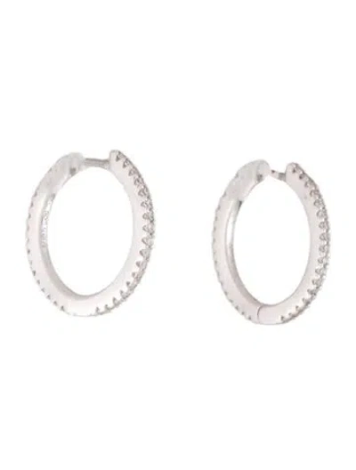 Pre-owned Apm Monaco Cubic Zirconia Hoop Earrings In Multicolor