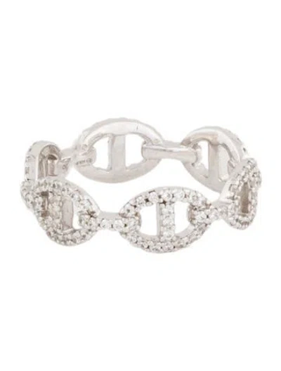 Pre-owned Apm Monaco Cubic Zirconia Marine Band Ring In Multi