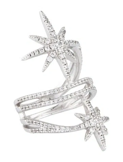 Pre-owned Apm Monaco Cubic Zirconia Météorites Ring In Clear