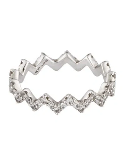 Pre-owned Apm Monaco Cubic Zirconia Up And Down Phalanx Ring In Multi