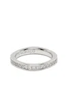 Apm Monaco Dainty Pavé Embellished Ring In Silver