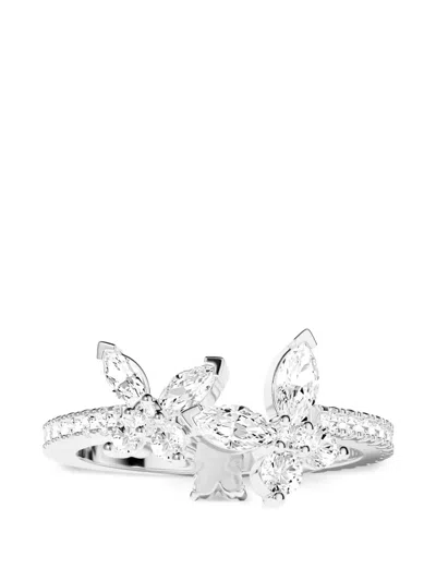 Apm Monaco Double Butterfly Ring In Transparent
