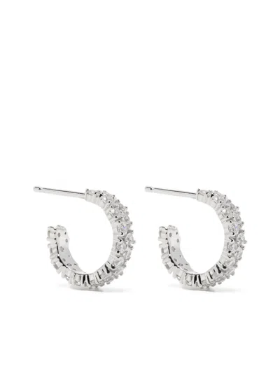 Apm Monaco Drop Huggie Earrings In Metallic