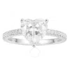 Apm Monaco Heart Pave Sterling Silver Ring In Silver Tone