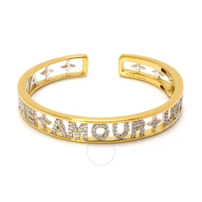 Apm Monaco Ladies Amour Love Open Cuff Bracelet In Gold