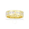 Apm Monaco Ladies Smile Morse Code Ring In Gold Tone
