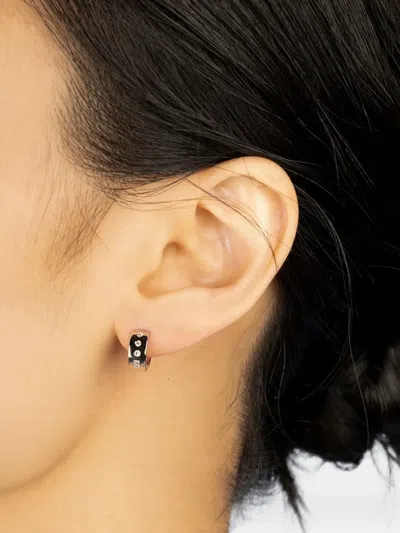 Apm Monaco Love Hoop Earrings In Burgundy