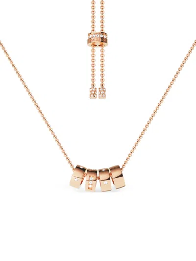 Apm Monaco Love Morse Code Adjustable Necklace In Gold