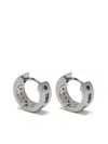 Apm Monaco Love Morse Code Huggie Earrings In Metallic