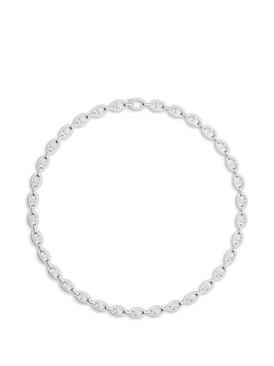 Apm Monaco Maille Marine Pavé-set Necklace In Metallic