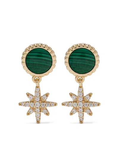 Apm Monaco Malachite Météorites Earrings In Gold