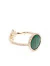 Apm Monaco Malachite Météorites Ring In Gold