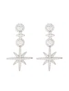 Apm Monaco Météorites And Circles Pavé Drop Earrings In Silver