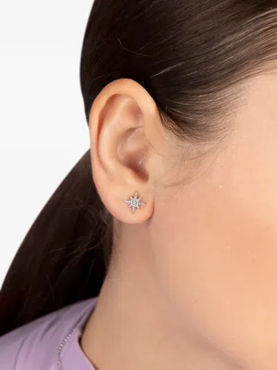 Apm Monaco Météorites Crystal-embellished Mini Earrings In Gold