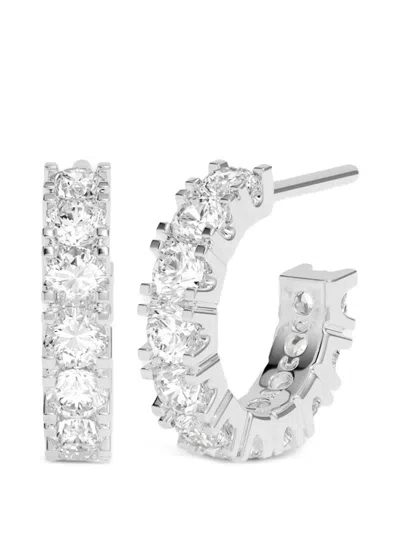 Apm Monaco Mini Tennis Hoop Earrings In Metallic