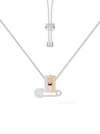 Apm Monaco Morse Safety-pin Necklace In Metallic