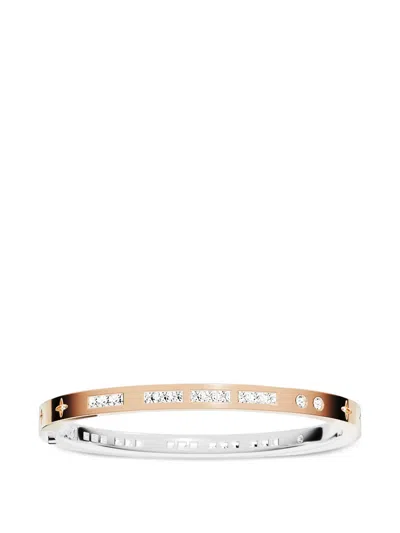 Apm Monaco Morse Toi Moi Bangle In Silver