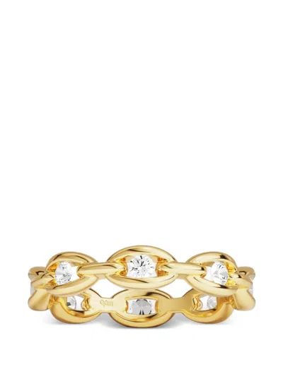 Apm Monaco Pavé Chain Ring In Gold
