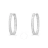 Apm Monaco Pave Oval Sterling Silver Earrings