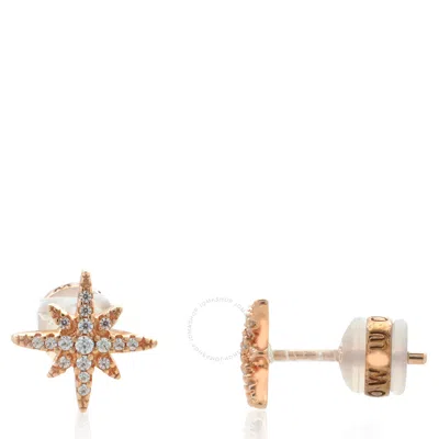 Apm Monaco Point Star Crystal Stud Earring In Gold