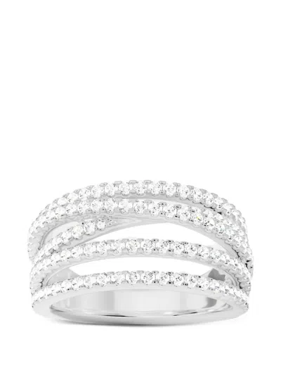 Apm Monaco Promesse 5-hoop Cubic Zirconia Ring In Silver