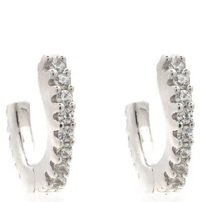 Apm Monaco Sterling Silver Eclat Small Hoop Earrings