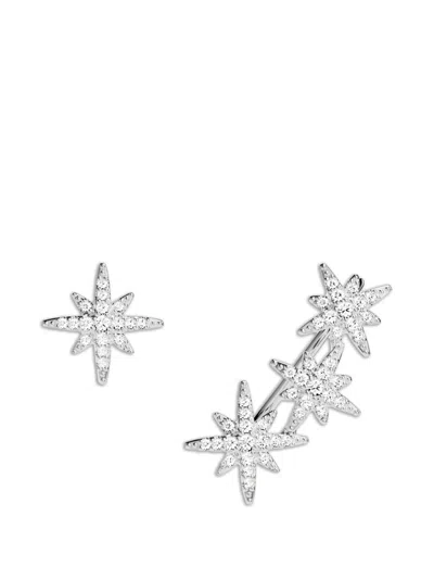 Apm Monaco Triple Météorites Asymmetric Earrings In Metallic