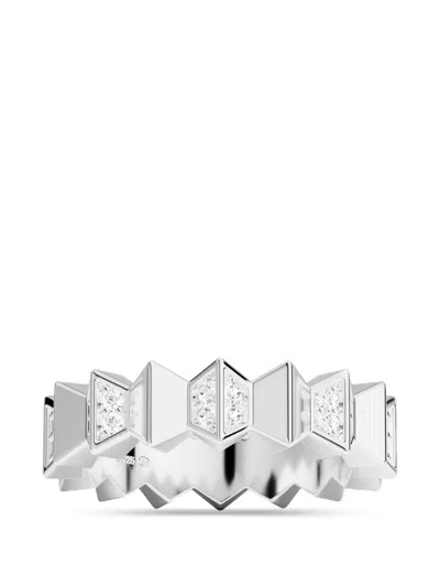 Apm Monaco Up And Down Crystal-embellished Ring In Transparent