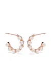 Apm Monaco Up And Down Earrings With Pearls In Gold