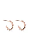Apm Monaco Up And Down Rose Gold Earrings In Gold