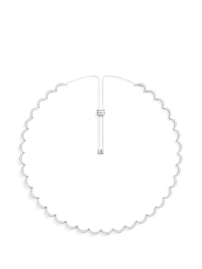 Apm Monaco Waves Scalloped Necklace In Metallic