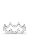 Apm Monaco Waves Stone-embellished Ring In Silver