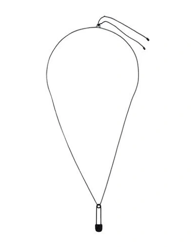 Apm Monaco Woman Necklace Black Size - 925/1000 Silver