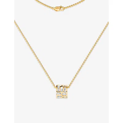 Apm Monaco Womens  Ice Adjustable  18ct Yellow-gold Plated Alloy And Cubic Zirconia Choker