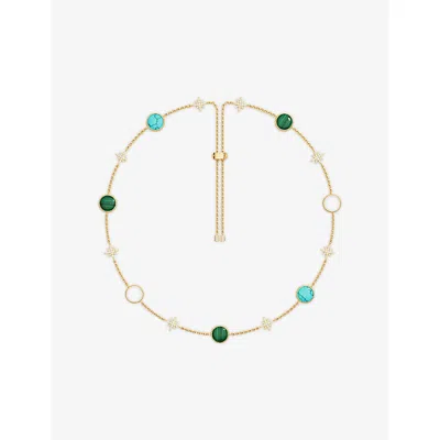 Apm Monaco Womens  Mediterranee Météorites 18ct Yellow-gold Plated Alloy, Lab-grown Malachite, Turquo