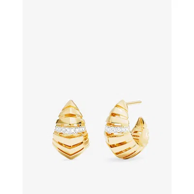 Apm Monaco Womens  Rayon De Soleil 18ct Yellow-gold Plated Alloy And Cubic Zirconia Earrings