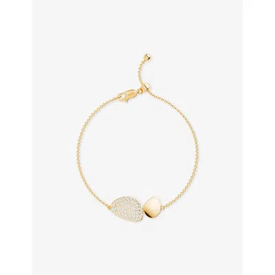 Apm Monaco Womens  Soleil Galet 18ct Yellow-gold Plated Alloy And Cubic Zirconia Bracelet