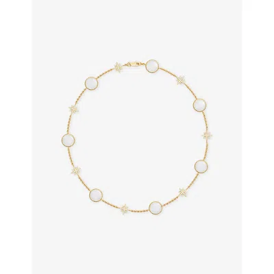 Apm Monaco Nacre Météorites Necklace In Gold