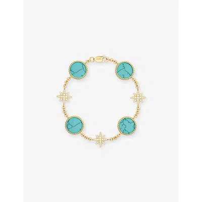 Apm Monaco Womens  White Nacre Météorites 18ct Yellow Gold-plated Bracelet