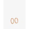 Apm Monaco Womens Rose Gold Alloy Dainty 18ct Rose Gold-plated Alloy And Cubic Zirconia Hoop Earrings In Rose Gold Alloy