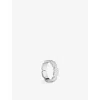Apm Monaco Womens Dainty Pavé Sterling-silver And Cubic Zirconia Ring In Silver