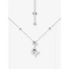 Apm Monaco Womens Double Météorites Sterling-silver And Cubic Zirconia Necklace In Silver