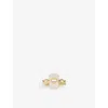 Apm Monaco Womens Gold Alloy Heart Pavé Chain 18ct Yellow Gold-plated Alloy And Cubic Zirconia Ring In Gold Alloy