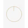 Apm Monaco Womens Gold Alloy Hiver 18ct Yellow Gold-plated Metal And Cubic Zirconia Chain Necklace In Gold Alloy