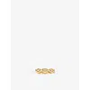 Apm Monaco Womens Gold Alloy Hiver 18ct Yellow Gold-plated Metal And Cubic Zirconia Ring In Gold Alloy